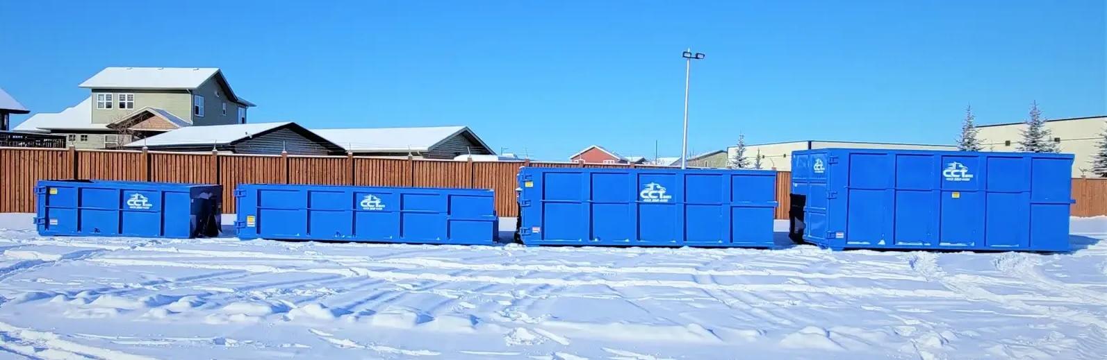 Alberta dumpster rental bin sizes - 15 20 30 40 yard comparison Red Deer Calgary Edmonton CCT Bins