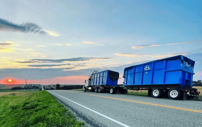 Professional CCT Bins dumpster rental service team in Alberta