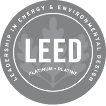 LEED Platinum Certification Badge - Environmental Excellence in Waste Management